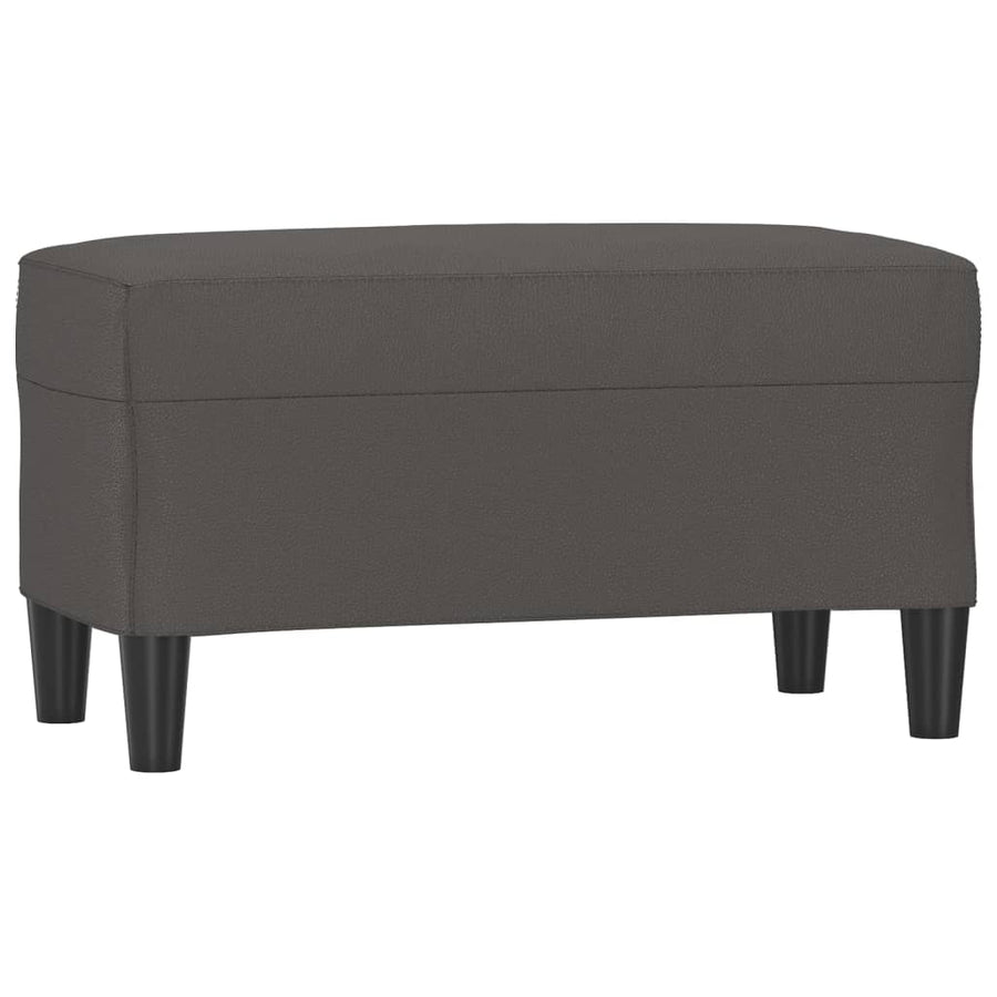 Bankje 70X35X41 Cm Kunstleer Grijs