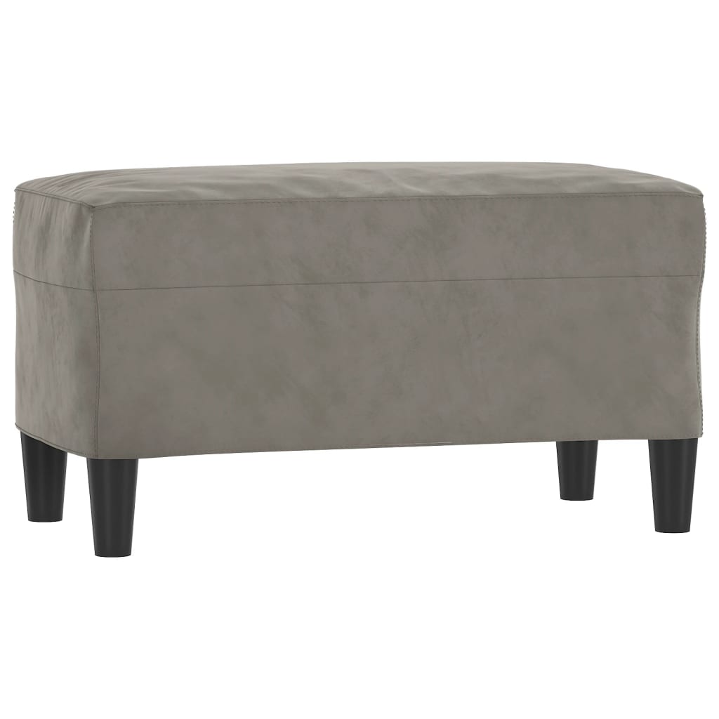 Bankje 70X35X41 Cm Fluweel Lichtgrijs
