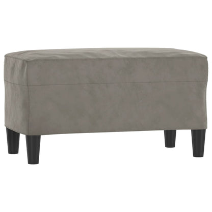 Bankje 70X35X41 Cm Fluweel Lichtgrijs