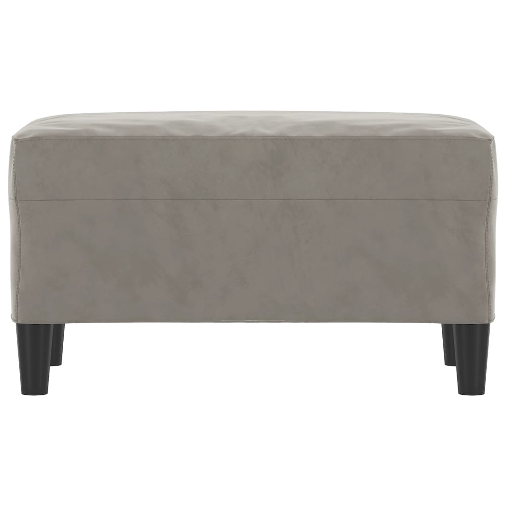 Bankje 70X35X41 Cm Fluweel Lichtgrijs