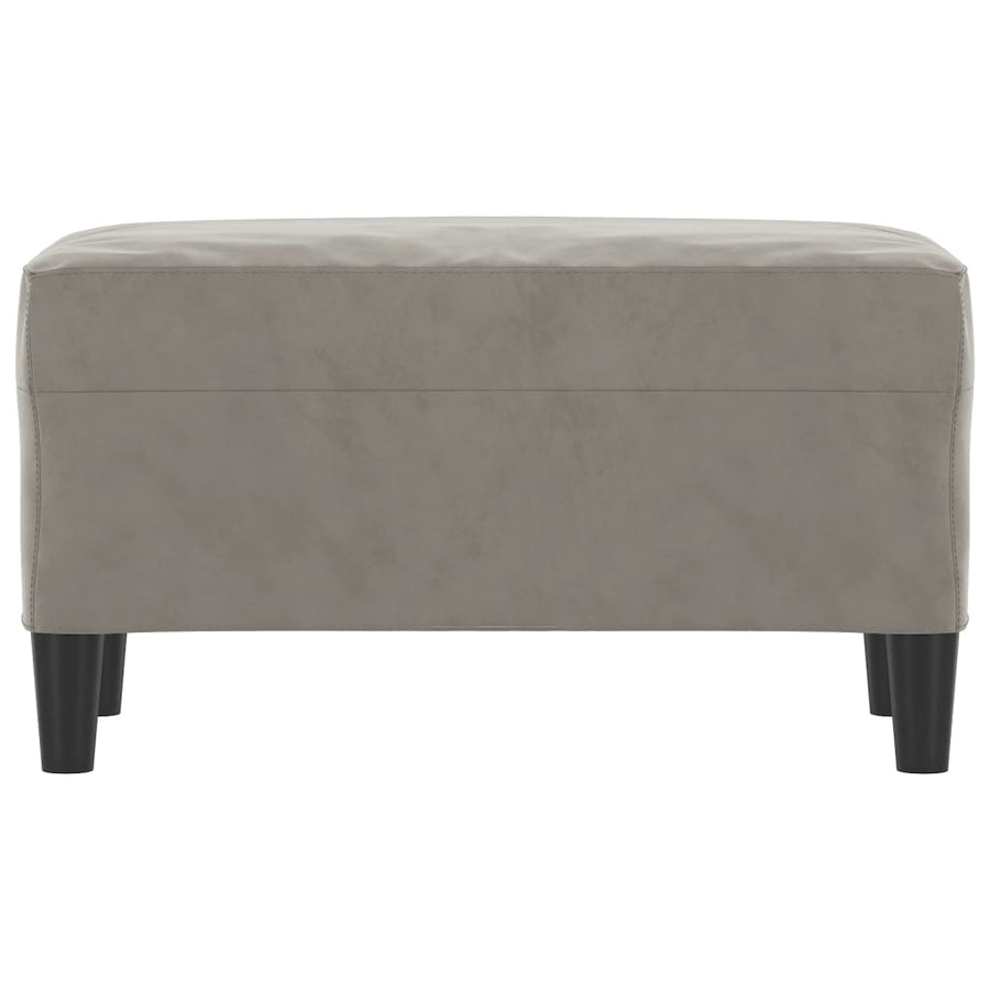 Bankje 70X35X41 Cm Fluweel Lichtgrijs
