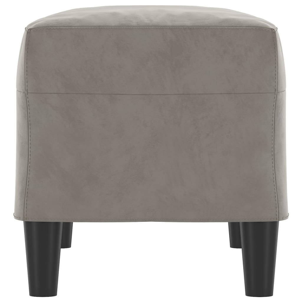 Bankje 70X35X41 Cm Fluweel Lichtgrijs