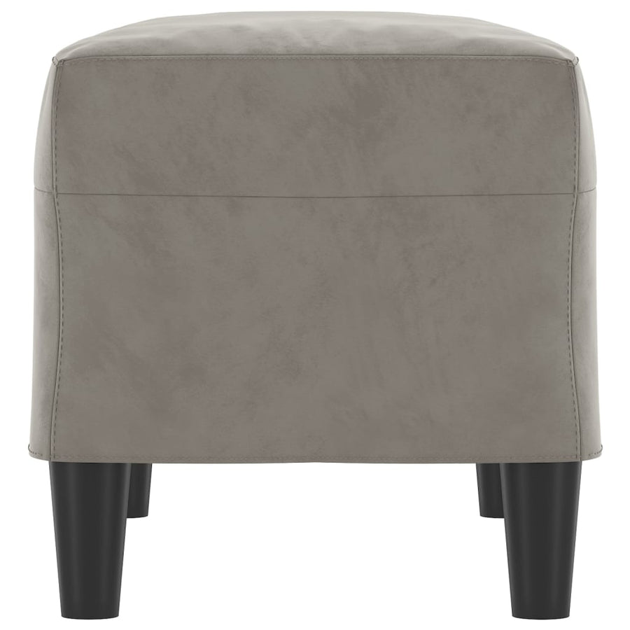 Bankje 70X35X41 Cm Fluweel Lichtgrijs