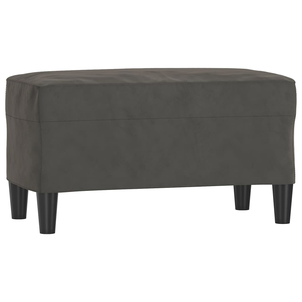 Bankje 70X35X41 Cm Fluweel Donkergrijs