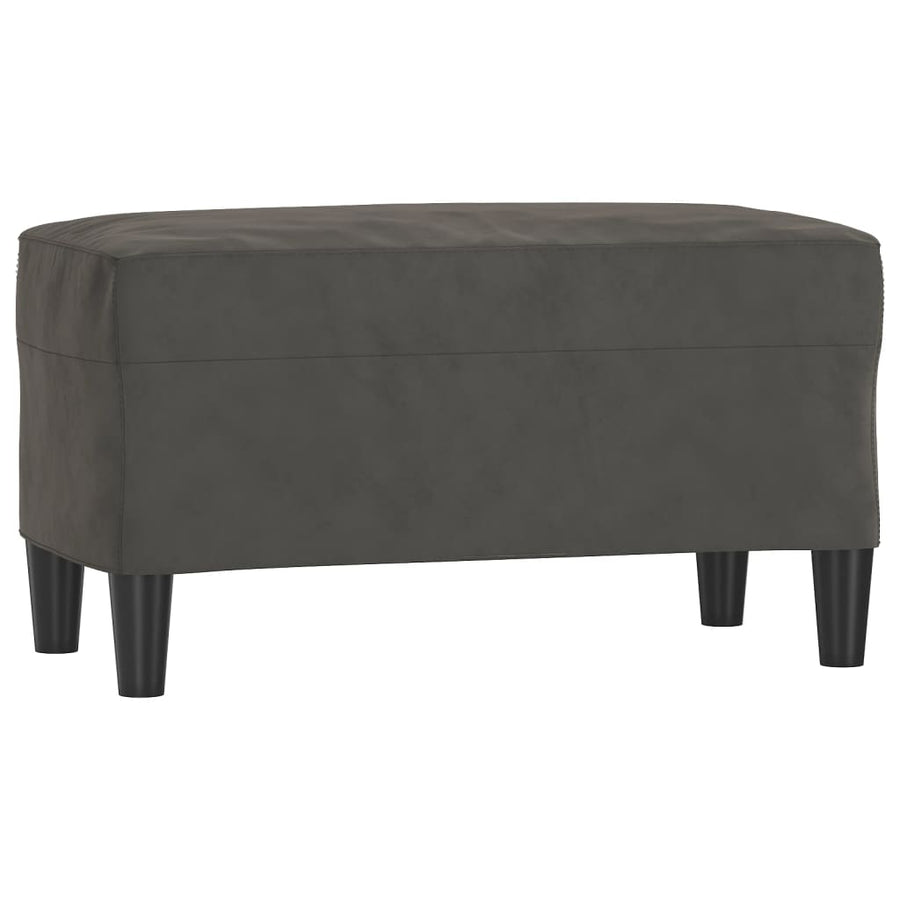 Bankje 70X35X41 Cm Fluweel Donkergrijs