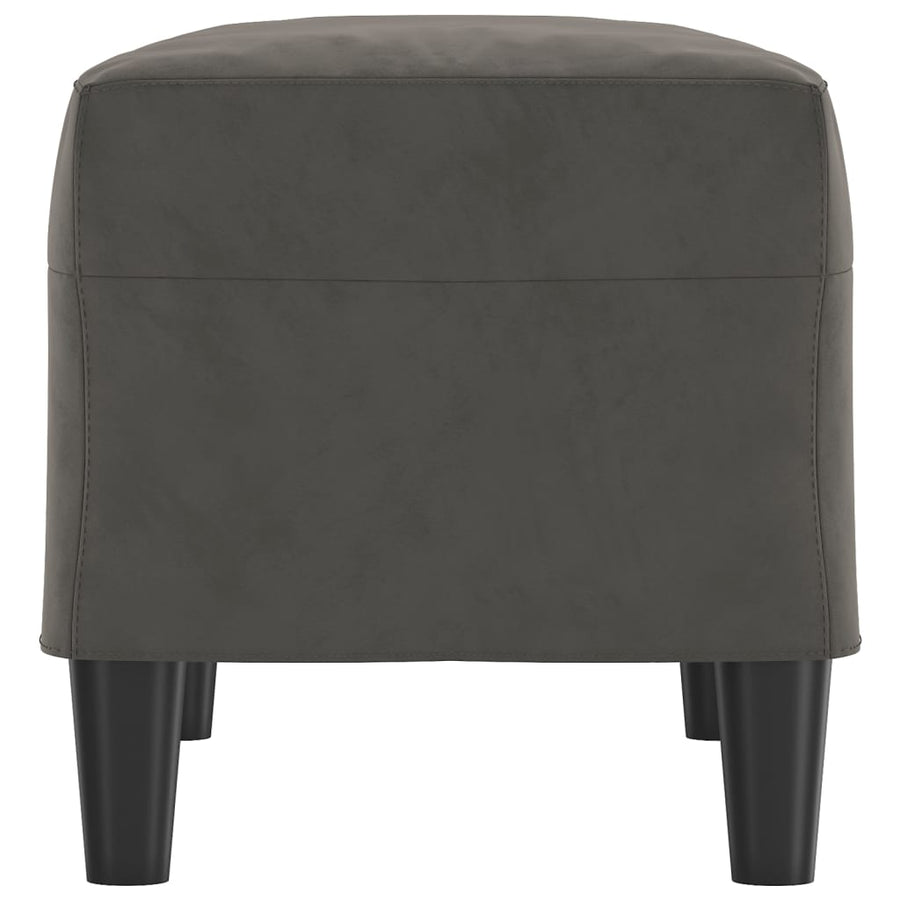 Bankje 70X35X41 Cm Fluweel Donkergrijs