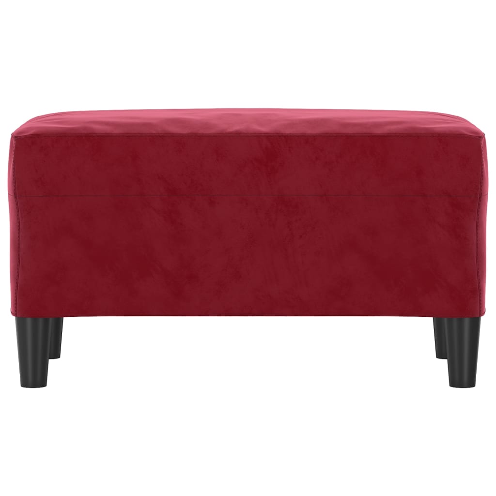 Bankje 70X35X41 Cm Fluweel Wijnrood 70 x 35 x 41 cm