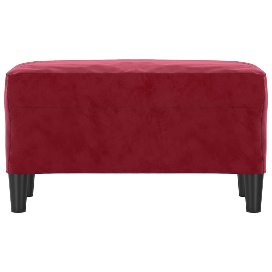 Bankje 70X35X41 Cm Fluweel Wijnrood 70 x 35 x 41 cm