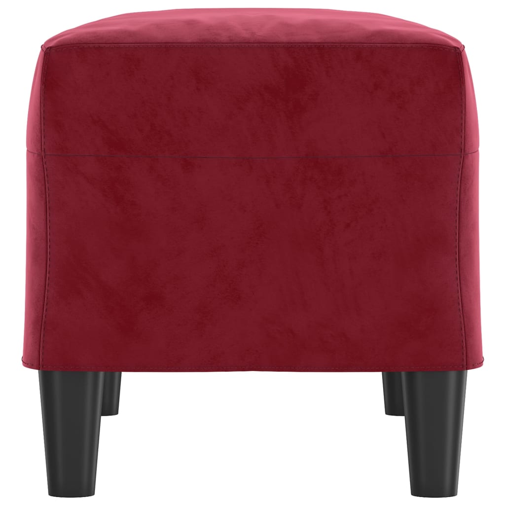 Bankje 70X35X41 Cm Fluweel Wijnrood 70 x 35 x 41 cm