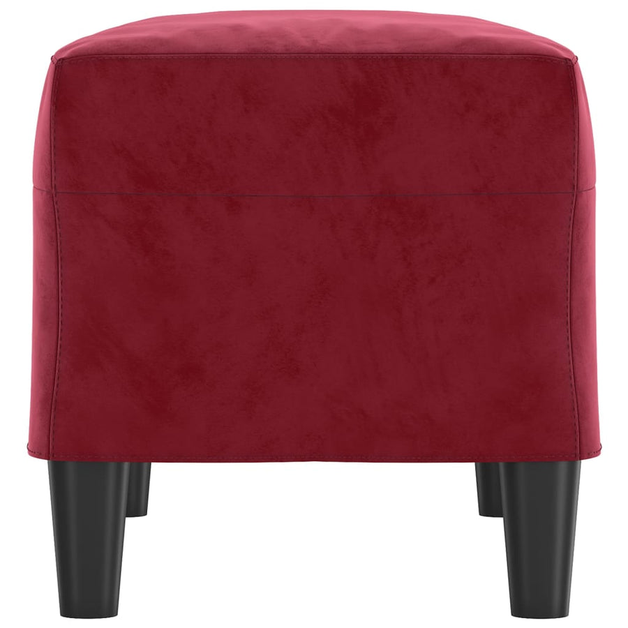 Bankje 70X35X41 Cm Fluweel Wijnrood 70 x 35 x 41 cm