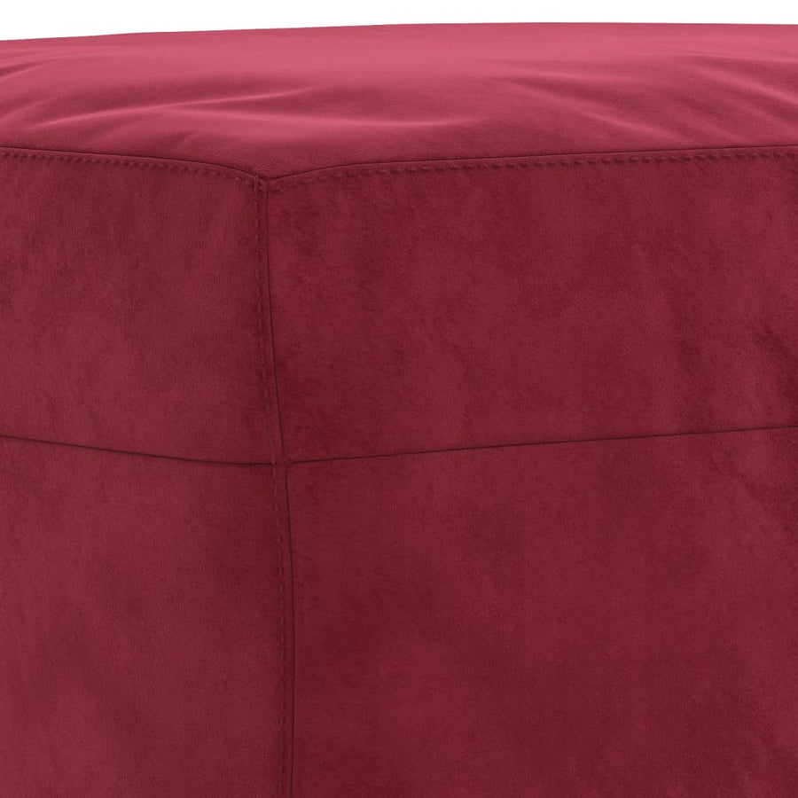 Bankje 70X35X41 Cm Fluweel Wijnrood 70 x 35 x 41 cm