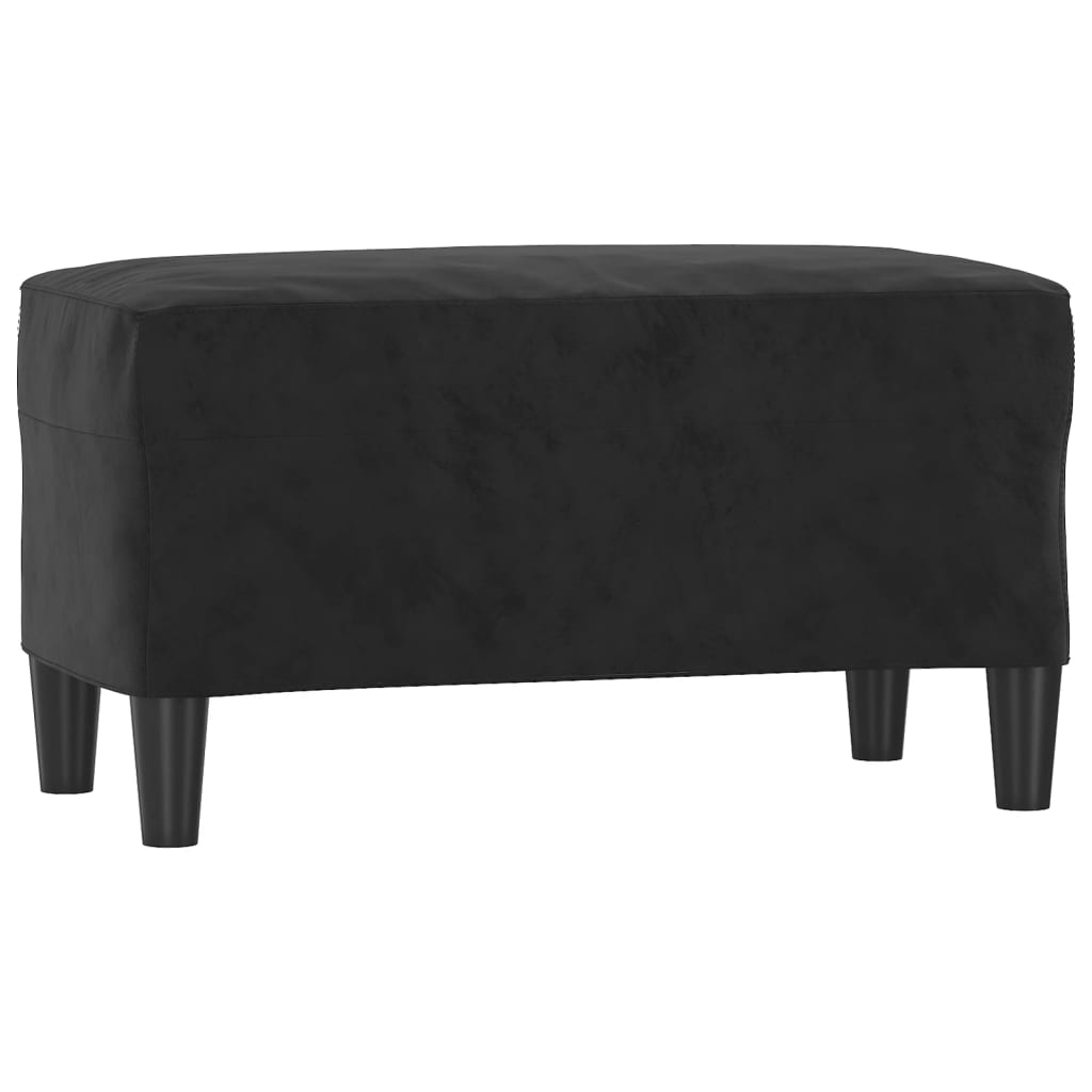 Bankje Fluweel 70 x 35 x 41 cm Zwart