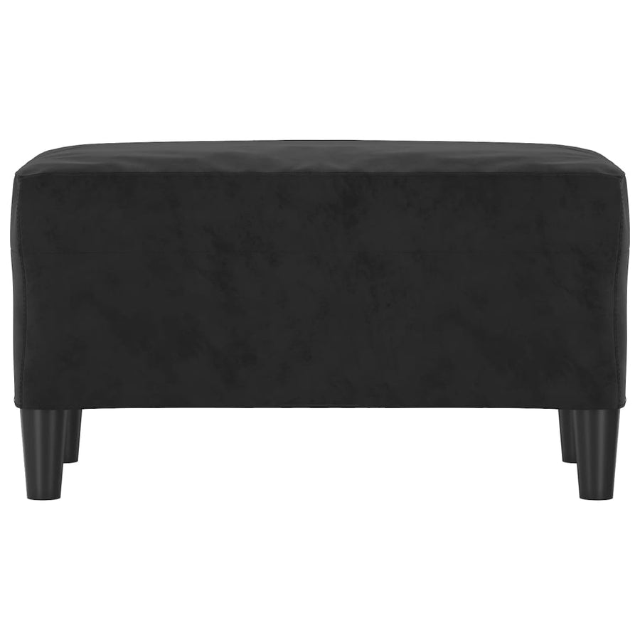 Bankje Fluweel 70 x 35 x 41 cm Zwart