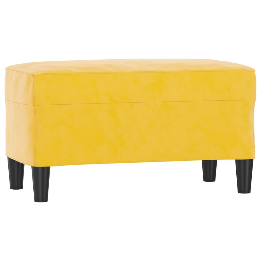 Bankje 70X35X41 Cm Fluweel Geel