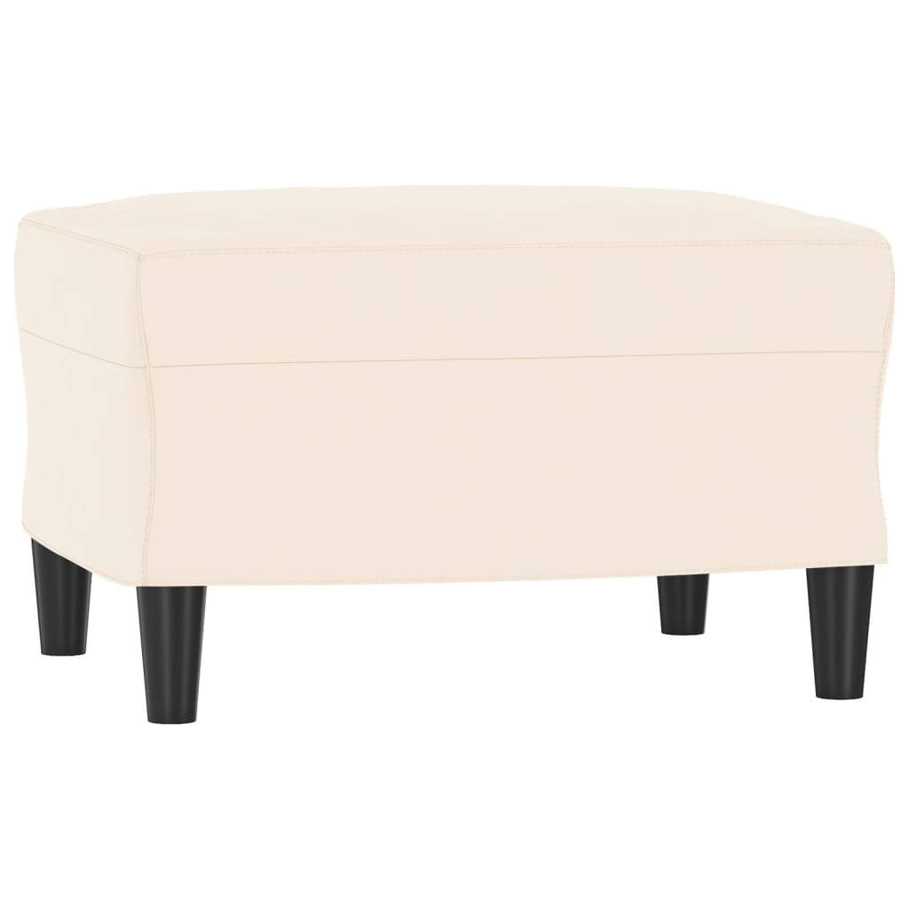 Bankje 70X35X41 Cm Fluweel Crèmekleurig