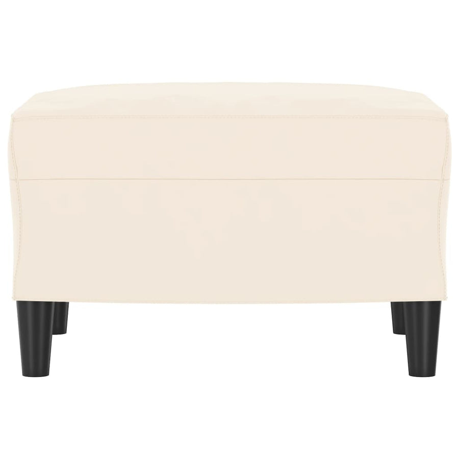 Bankje 70X35X41 Cm Fluweel Crèmekleurig