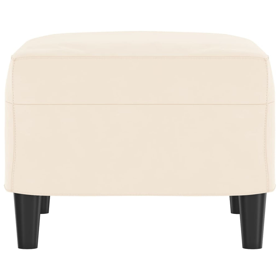 Bankje 70X35X41 Cm Fluweel Crèmekleurig
