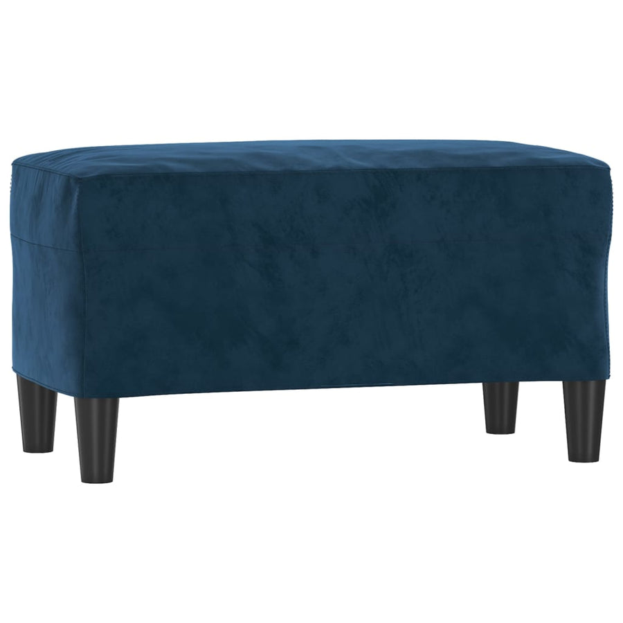 Bankje 70X35X41 Cm Fluweel Blauw 70 x 35 x 41 cm