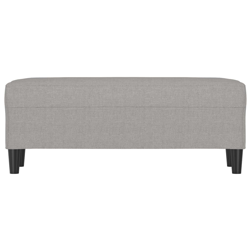 Bankje 100x35x41 cm stof lichtgrijs