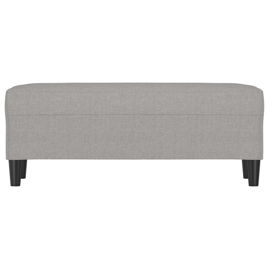Bankje 100x35x41 cm stof lichtgrijs