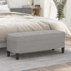 Bench 100x35x41 cm fabric light grey