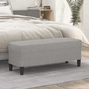Bench 100x35x41 cm fabric light grey