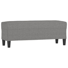 Bankje 100x35x41 cm stof donkergrijs