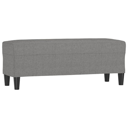 Bankje 100x35x41 cm stof donkergrijs