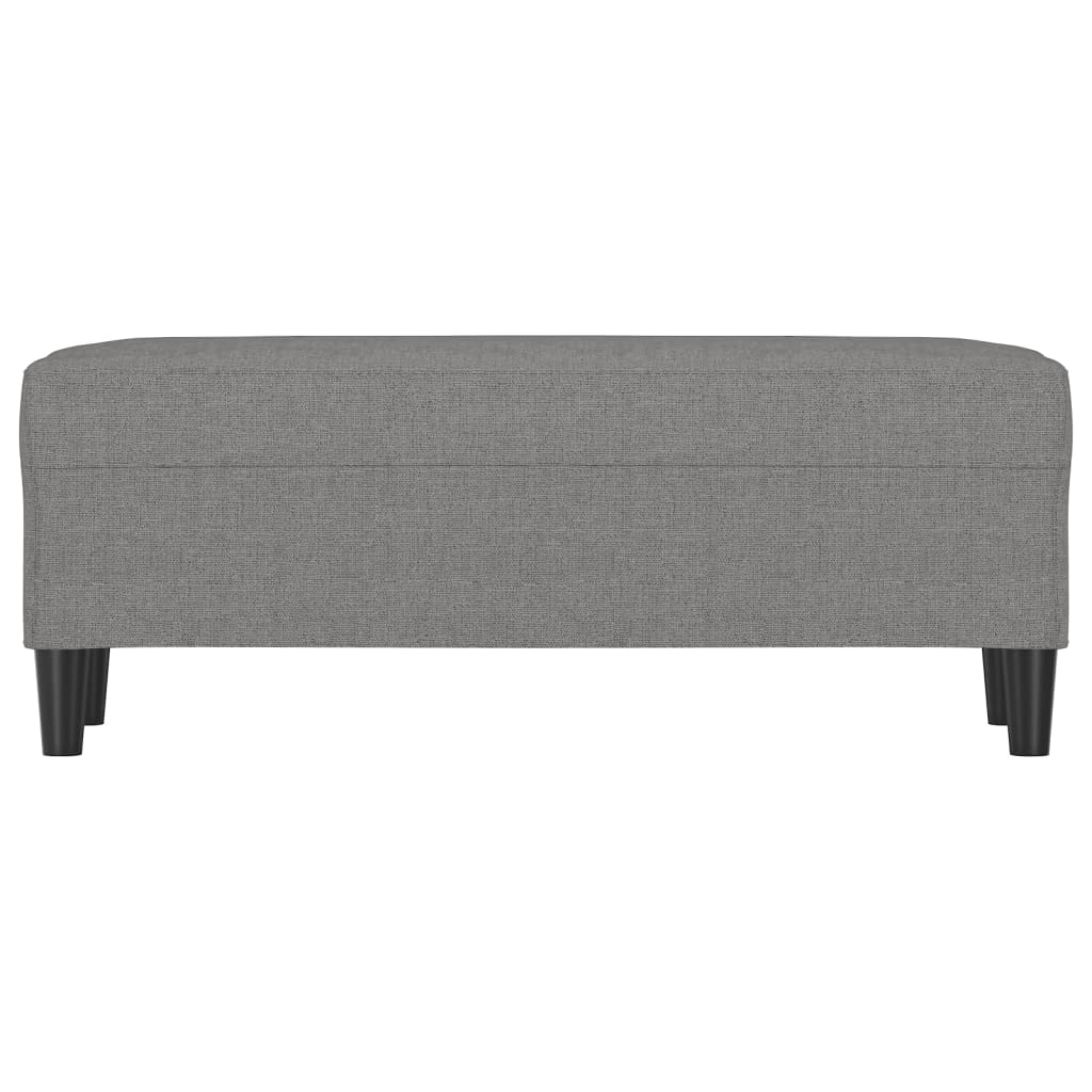 Bankje 100x35x41 cm stof donkergrijs