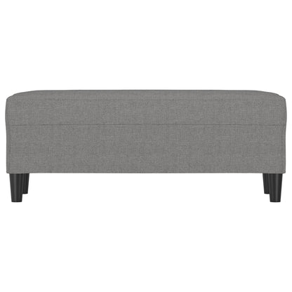 Bankje 100x35x41 cm stof donkergrijs