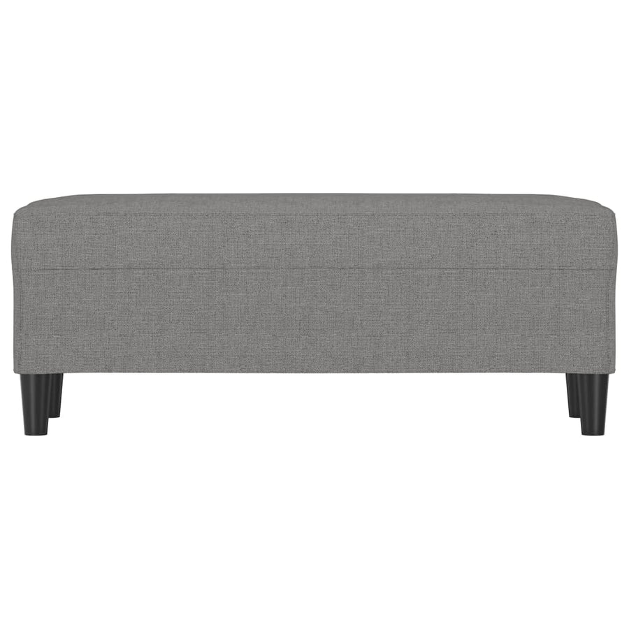 Bankje 100x35x41 cm stof donkergrijs
