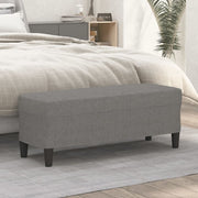 Bench 100x35x41 cm fabric dark grey