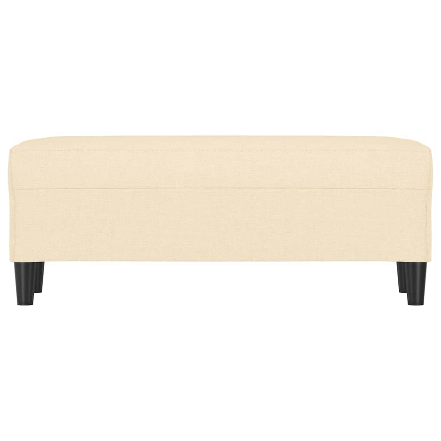 Bankje 100x35x41 cm stof crèmekleurig
