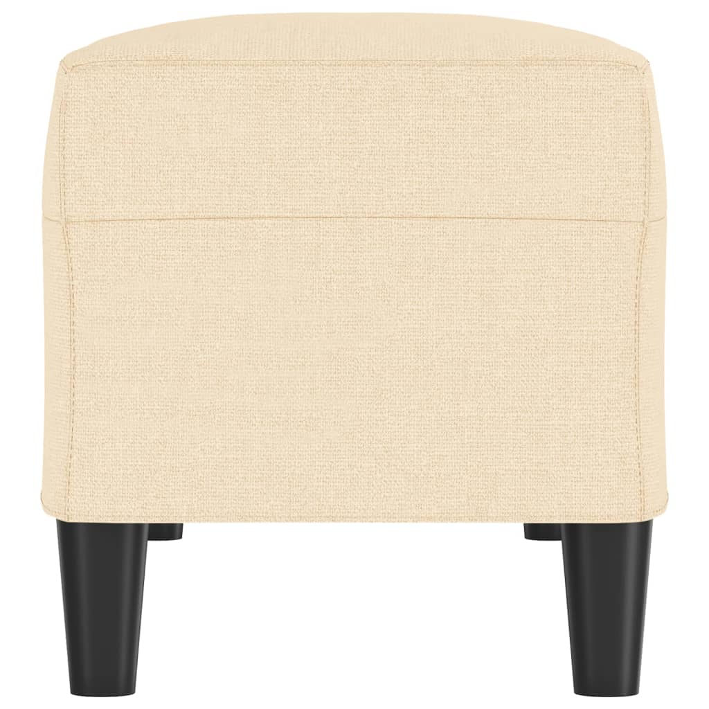 Bankje 100x35x41 cm stof crèmekleurig