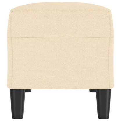 Bankje 100x35x41 cm stof crèmekleurig