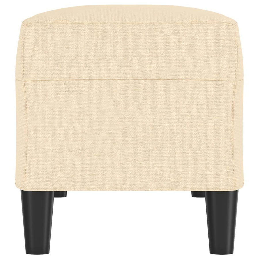 Bankje 100x35x41 cm stof crèmekleurig