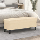 Bench 100x35x41 cm fabric cream