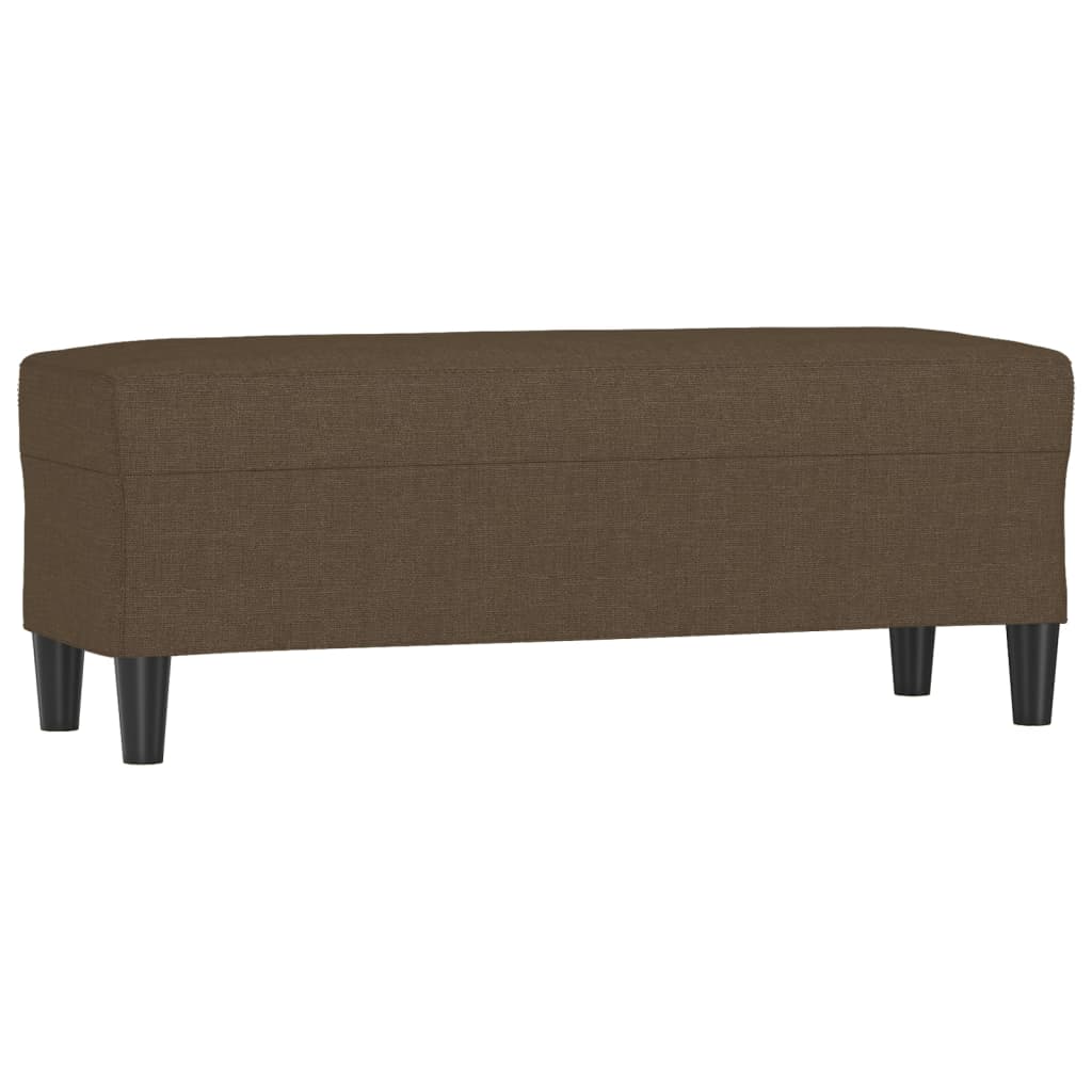 Bankje 100x35x41 cm stof bruin