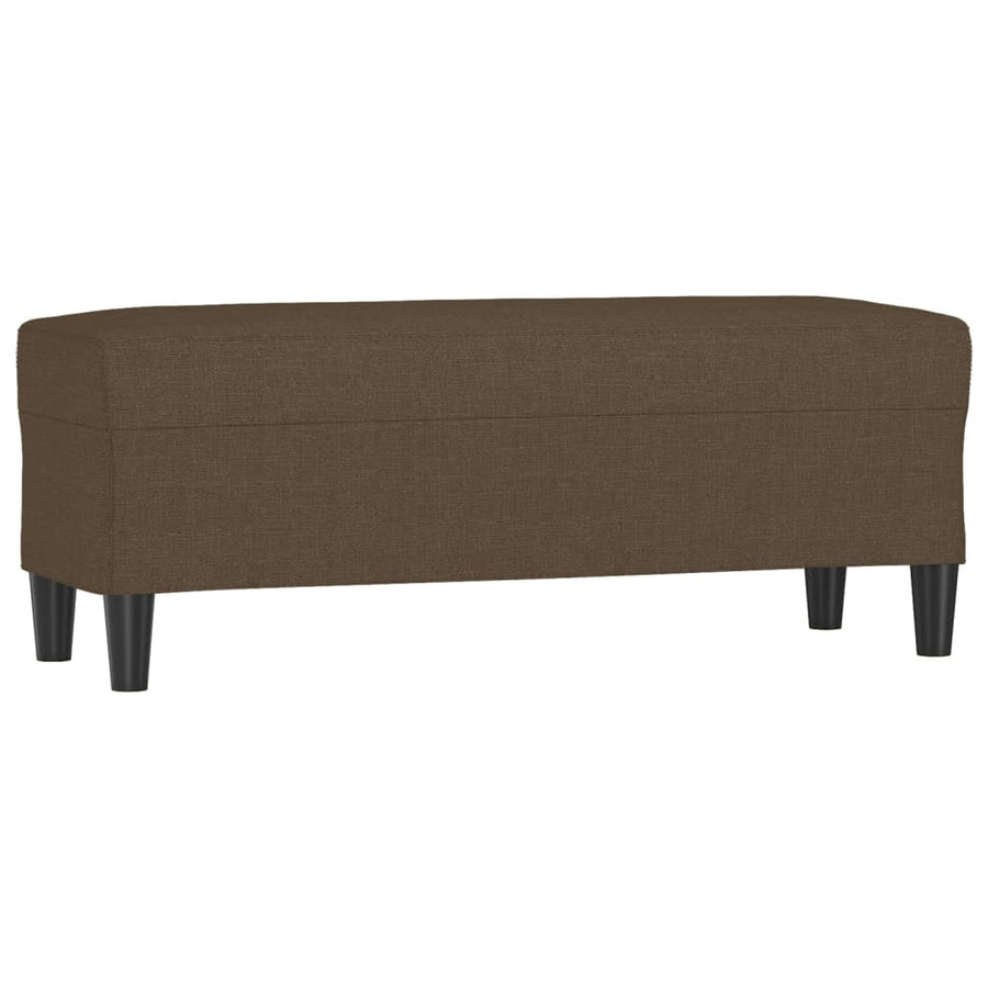 Bankje 100x35x41 cm stof bruin