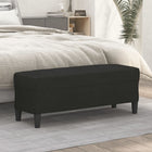 Bankje 100x35x41 cm stof zwart