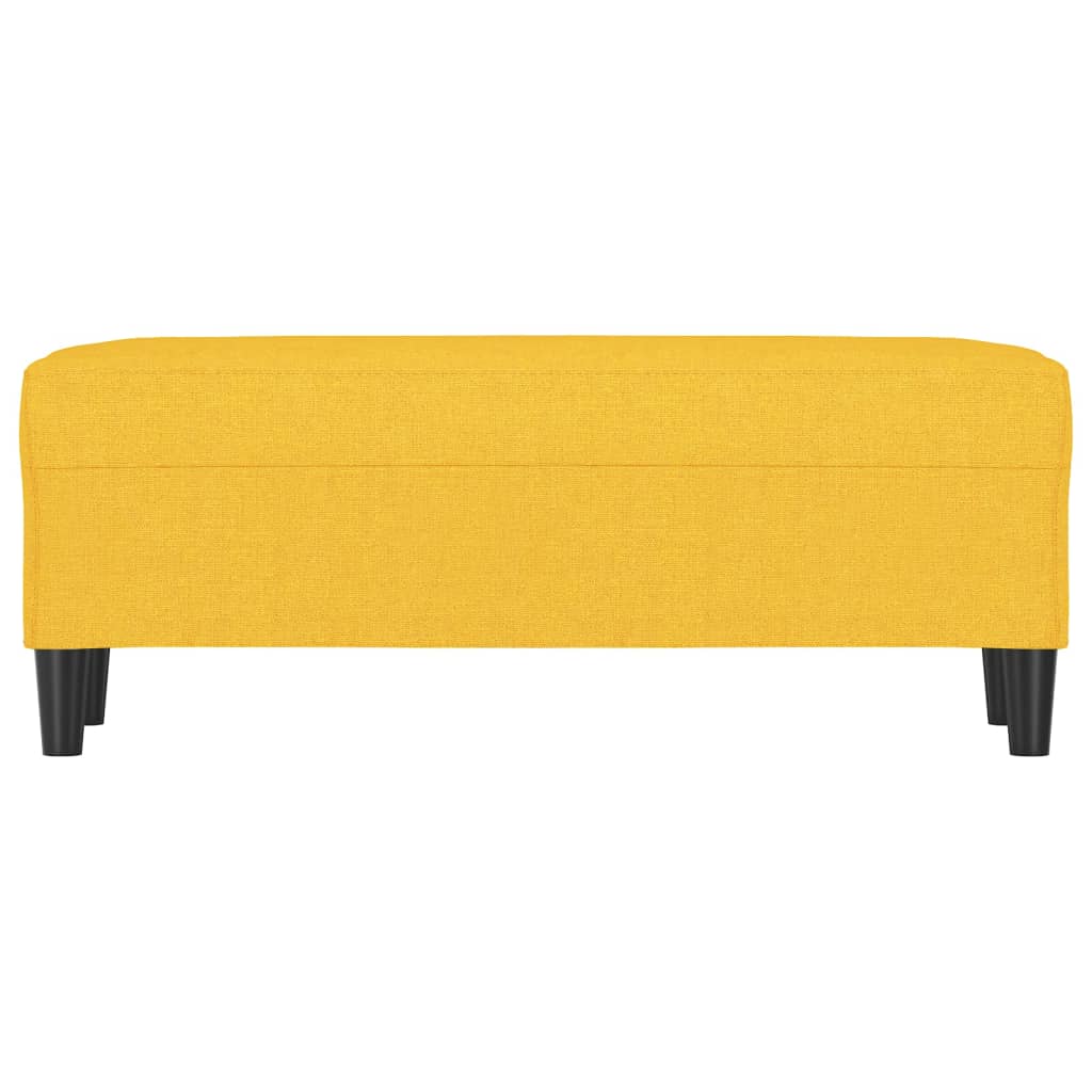Bankje 100x35x41 cm stof lichtgeel
