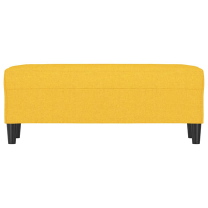 Bankje 100x35x41 cm stof lichtgeel