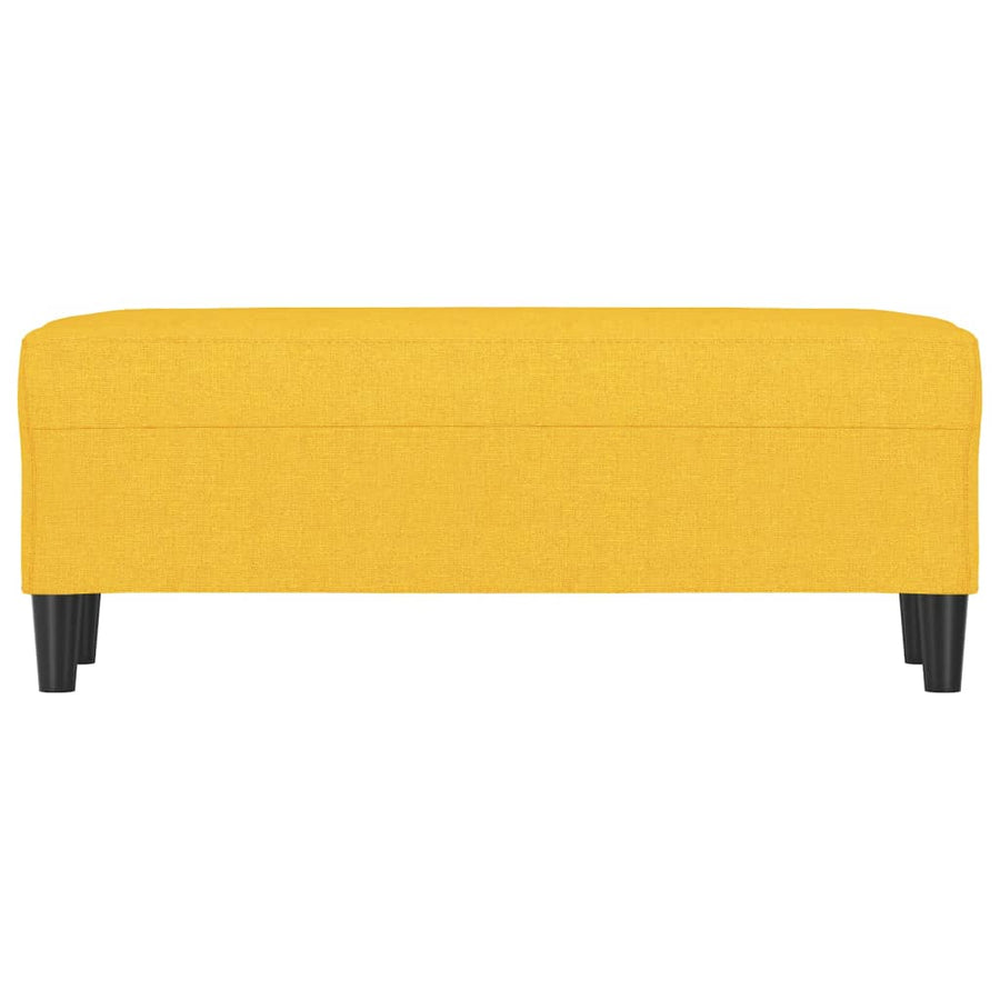 Bankje 100x35x41 cm stof lichtgeel