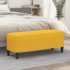 Bench 100x35x41 cm fabric light yellow