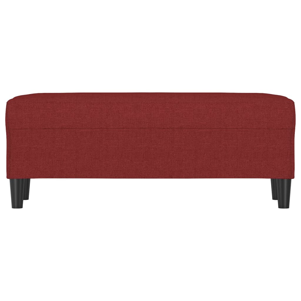 Bankje 100x35x41 cm stof wijnrood