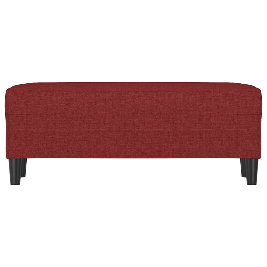 Bankje 100x35x41 cm stof wijnrood
