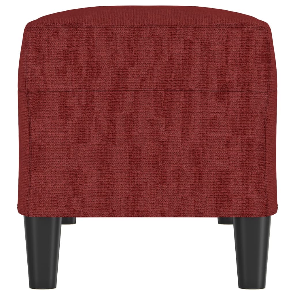 Bankje 100x35x41 cm stof wijnrood