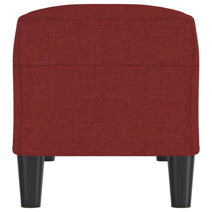 Bankje 100x35x41 cm stof wijnrood