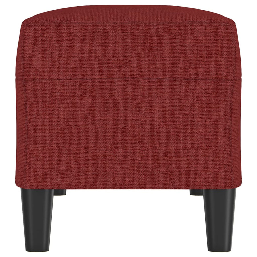 Bankje 100x35x41 cm stof wijnrood