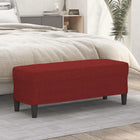 Bench 100x35x41 cm fabric wine red